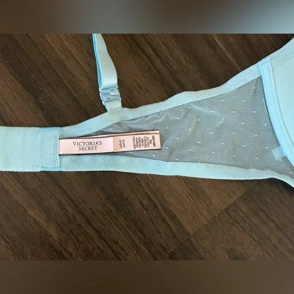 Victoria's Secret Push Up Convertible Light Blue Lace Mesh Bra - Picture 5 of 12